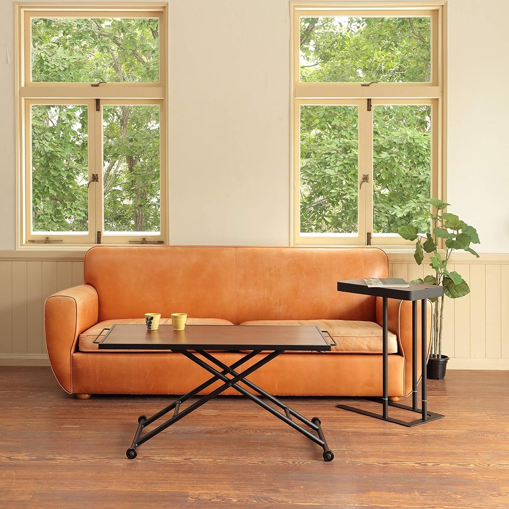 Azuma Kogei Noel Side Table with Storage Dark Brown SST-810