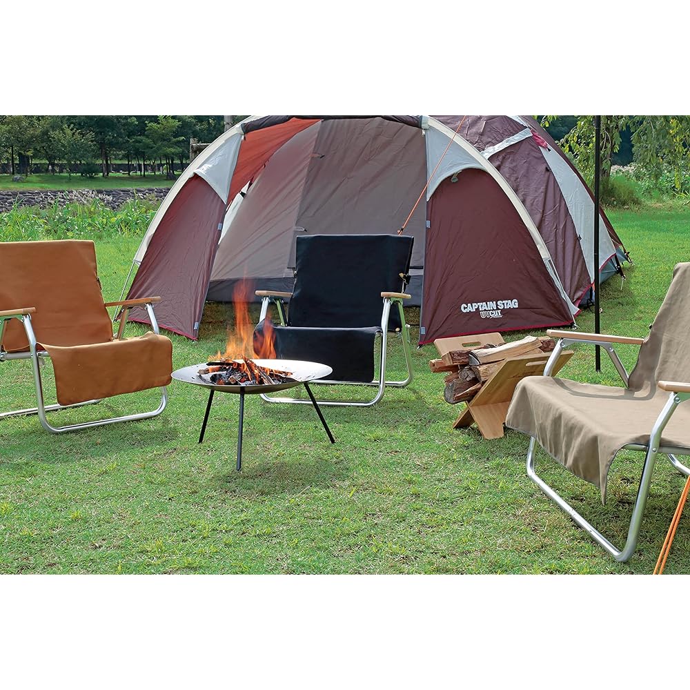 CAPTAIN STAG Chair Cover Chair Cover Flame Retardant Fabric with Back Pocket [Olive/Brown Duck/Black] FIRE PROOF UP-2686/UP-2687/UP-2688