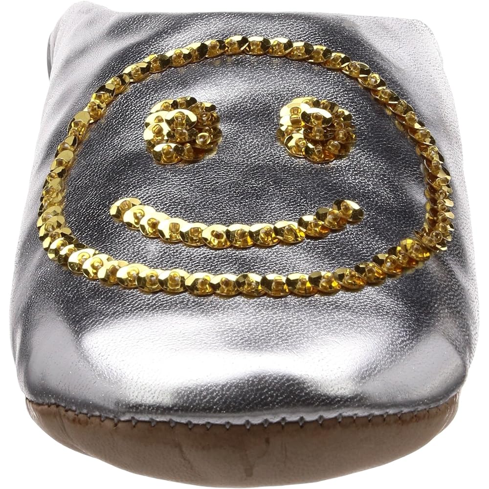 [Fatima Morocco] Men's Smile Sequin Babouche MFM003 Silver 27 cm