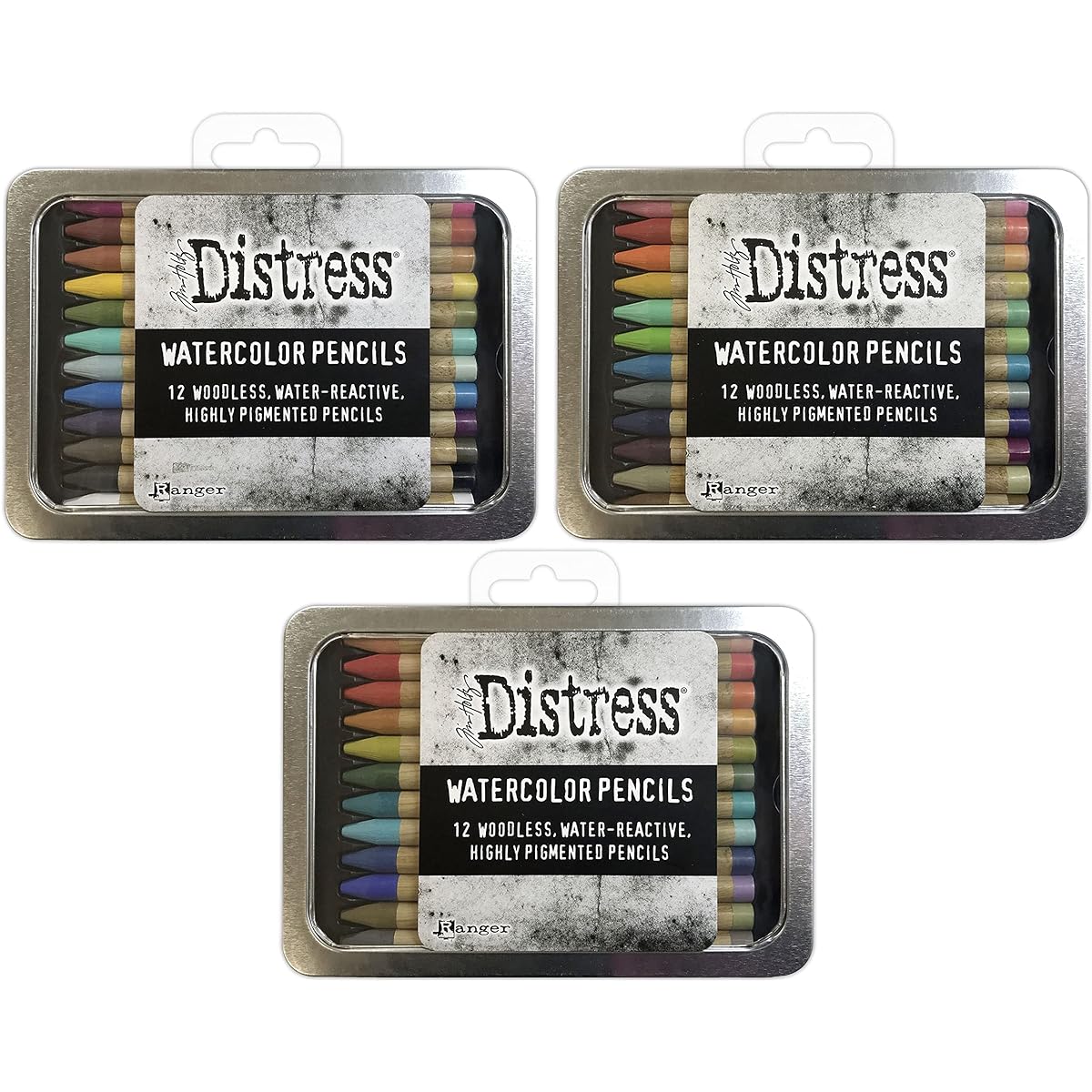 Tim Holtz Distress Watercolor Pencil Set 1, 2, 3-36 Woodless Watercolor Pencils