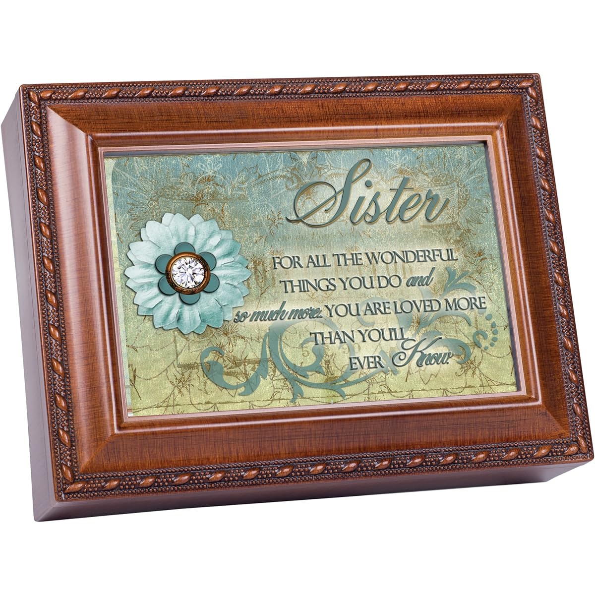 Sister Woodgrain Cottage Garden Traditional Music Box Plays That's What Friends Are For