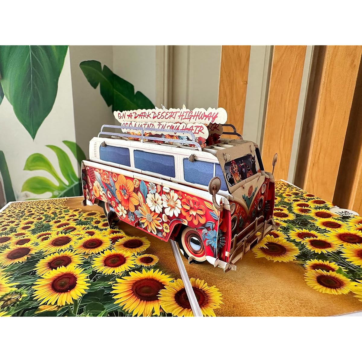 By 1368DATRA - Hippie Van Adventure 3D Pop Up Greeting Cards Halloween Hippie Girl Witch Cat Pumpkin Gifts Camping Pop Up Birthday Cards for Women with Envelope and Note Tag 6" x 8" Cover