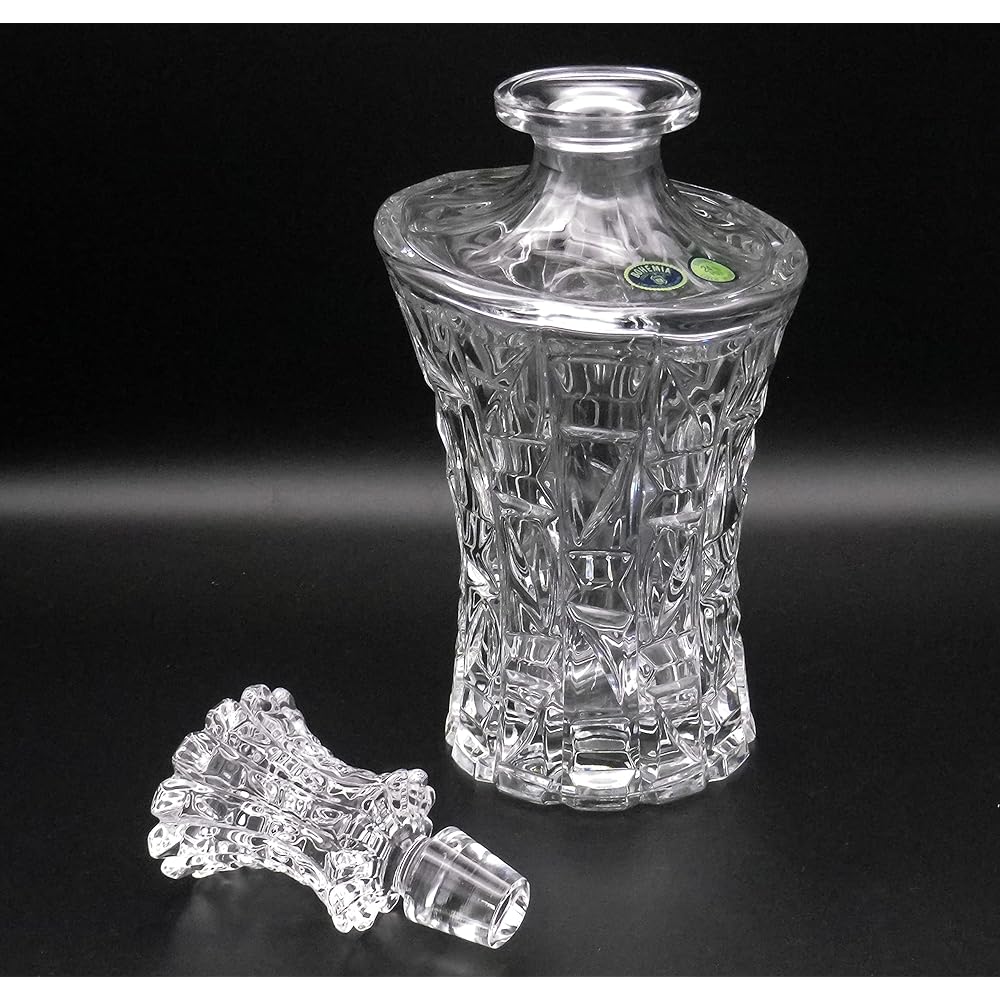 bohemian glass crystal deformed decanter