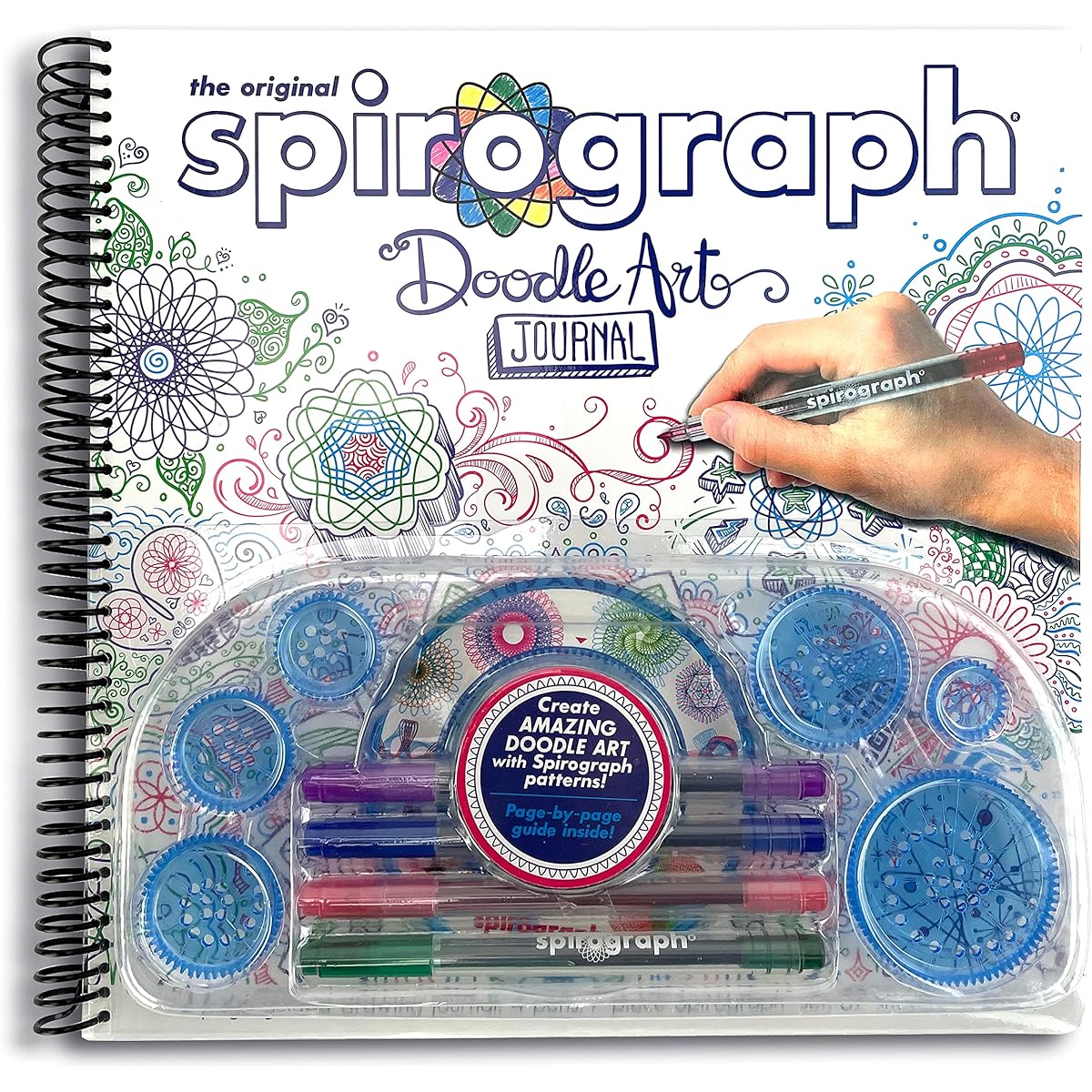Spirograph — Doodle Art Journal — Activity Drawing Kit — Includes Guided Drawing Templates Ages 8+