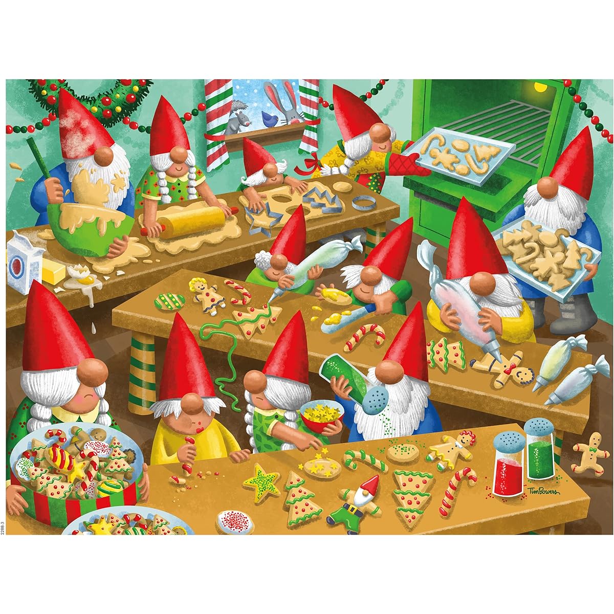 Ceaco Jigsaw Puzzle Holiday Gnomes Get Baking 300 Piece