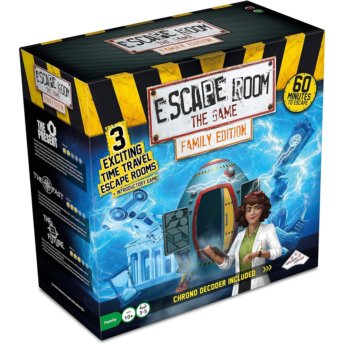 Escape Room The Game Family Edition - Includes 3 Exciting Time Travel Games | Mystery Solving Board Game for Family, Kids and Teens (English Version)