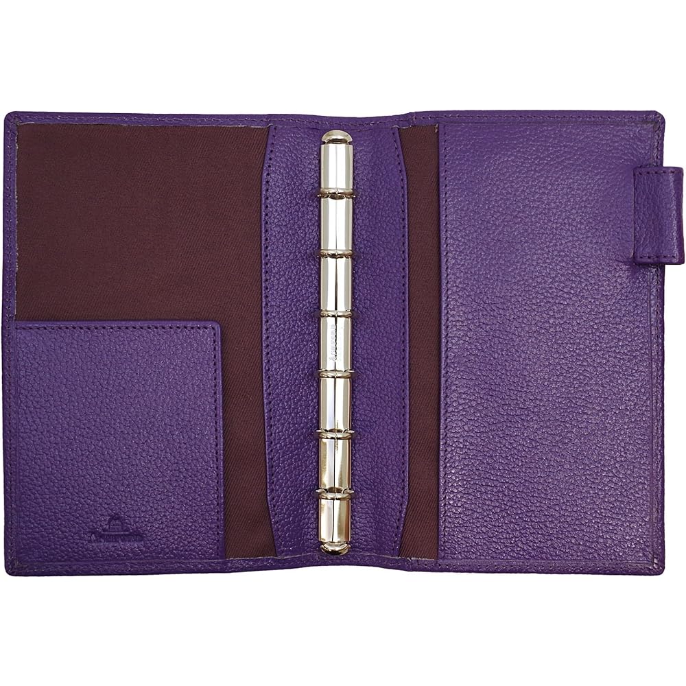 Mini 6 Hole Size Ten Colors Ring Diameter 11mm [Purple] System Notebook Binder 1237-078