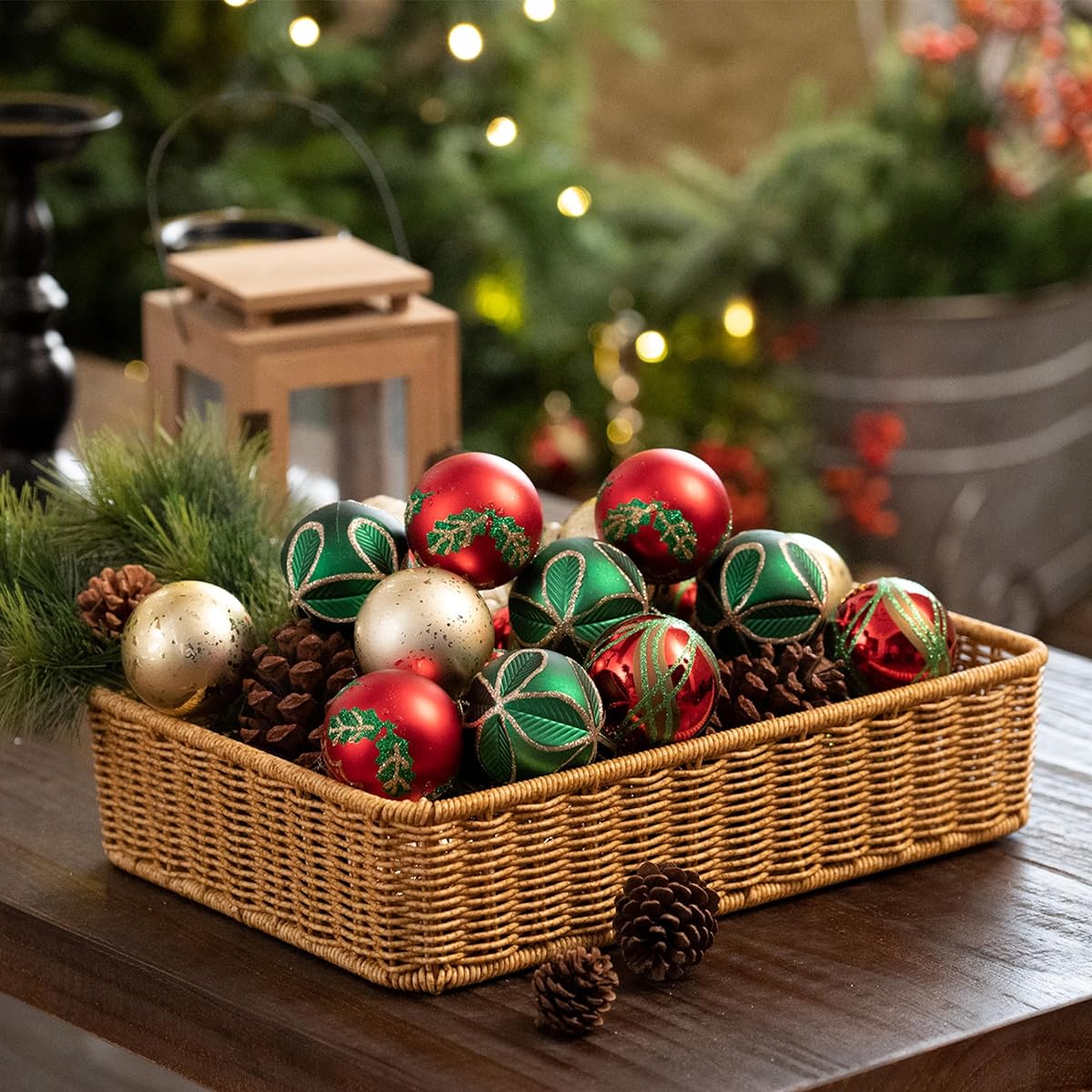 Valery Madelyn 24ct Woodland Christmas Ball Ornament, 70mm Gold 16XM01BSWL001