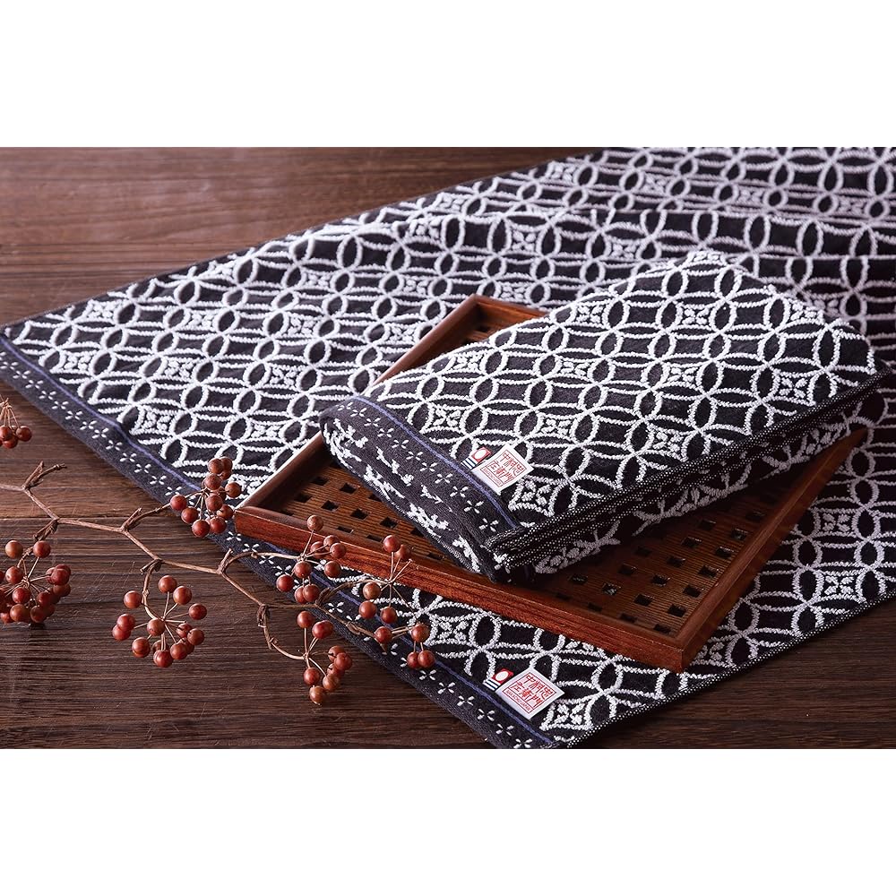 Imabari Towel Chuzaemon Nakamura Gift Set [Wooden Box] Mother's Day, Father's Day, Birthday Present, New Life, Family Celebration, Gift, Made in Japan (1 Bath Towel + 1 Face Towel Set)