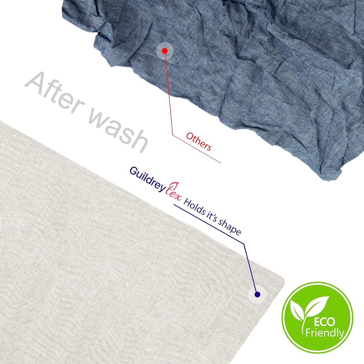 GuildreyTex Table Runner, Machine Washable, Wrinkle Free, Natural, 14 x 90 Inch