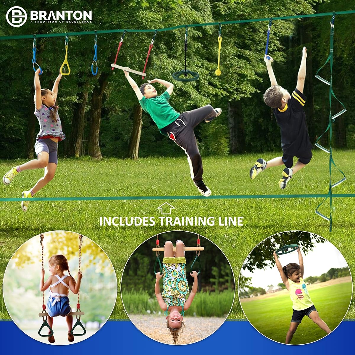 Ninja Obstacle Course for Kids - 2 X Ninja Kits with Tons of Accessories (2 X 42' Ninja Kits)