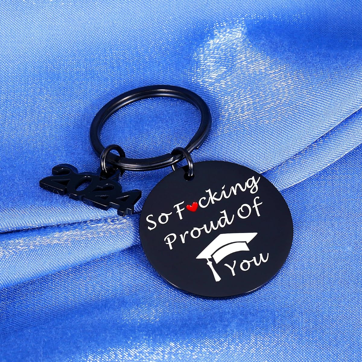 Lucullan Lepole Funny Graduation Gift 2024 Keychain for Her Class Gift for Son or Daughter Christmas Gift from Mom to Dad