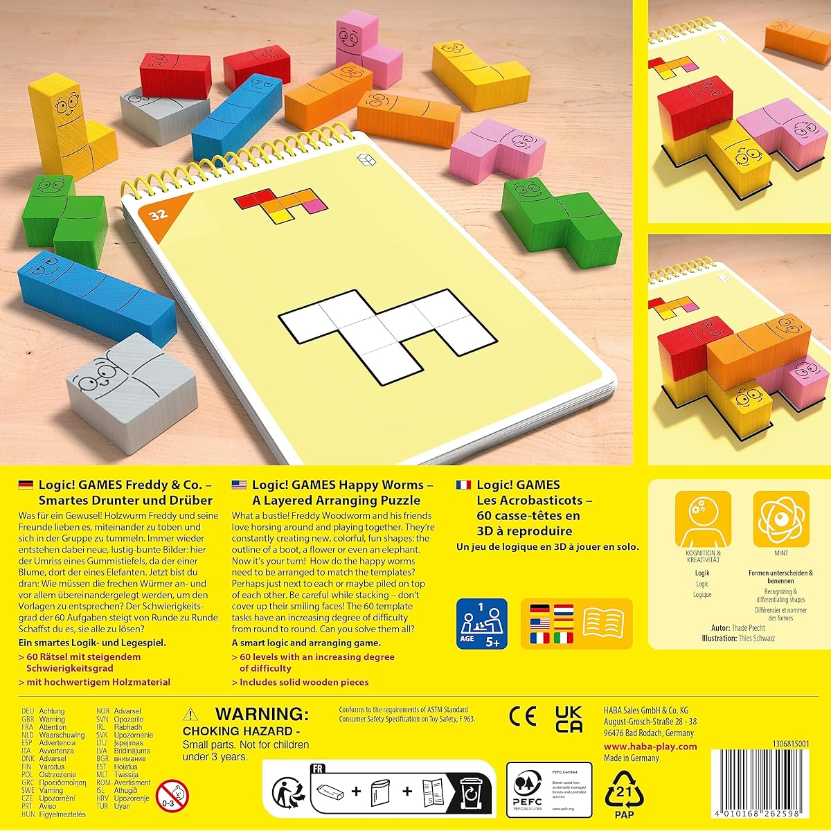 HABA Logic Game Happy Worm HA6815