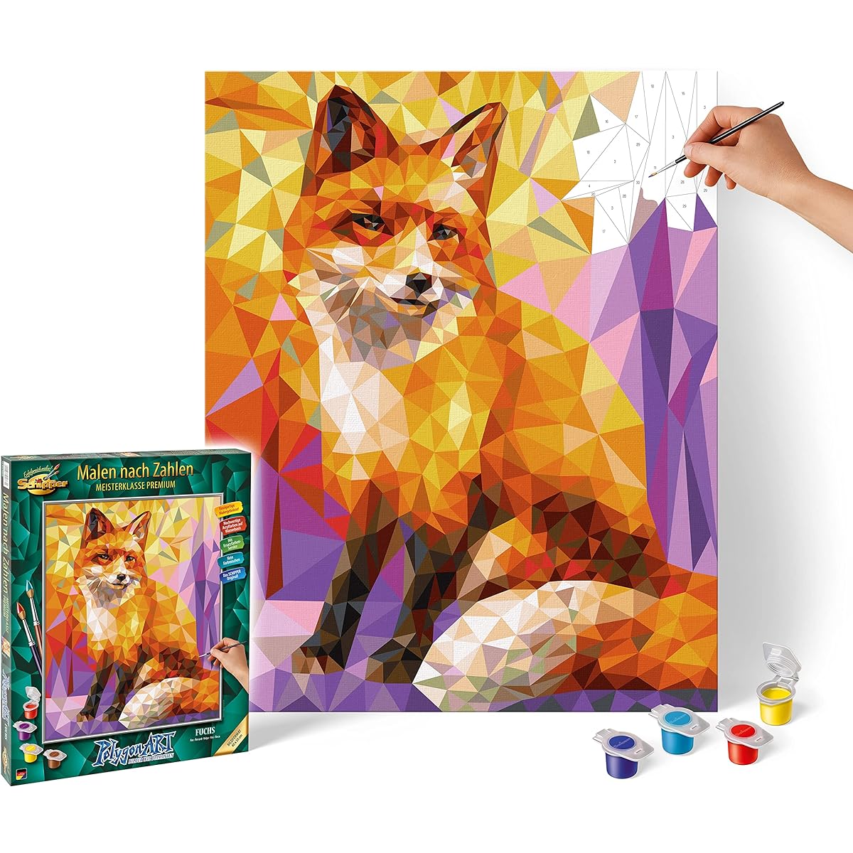 Painting by Numbers - Polygon Art Fox