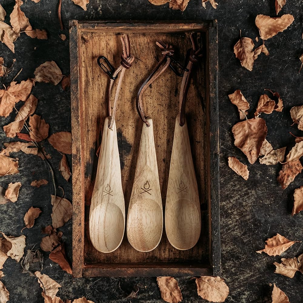 Uberleben Dursten Kanu Spoon Handmade Traditional Wooden Spoon Lightweight Eco-Friendly Camping Backpacking Bushcraft