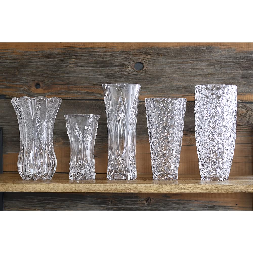 FOYER Unbreakable Vase Flower Base Polycarbonate Stylish Height 24 cm Width 14 cm Small 2300084