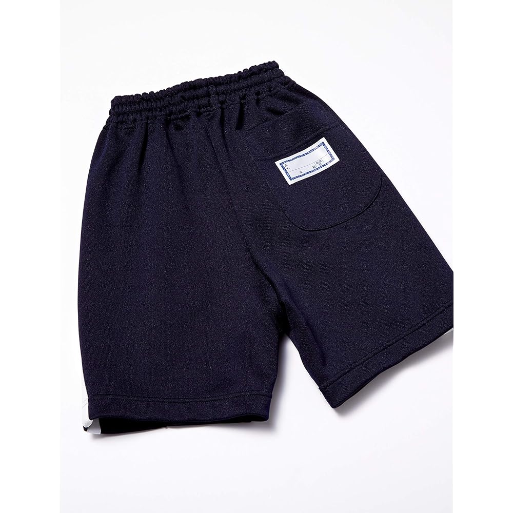 [Tombo Joy] Gym uniform, shorts, white 2 lines (4 lengths), dark blue T-31-27 Kids