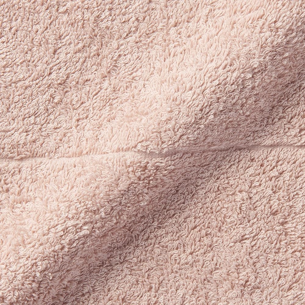 MUJI Pile Weave Bath Towel Smoky Pink 70 x 140cm / Organic Cotton Absorbent Set of 4 15028764