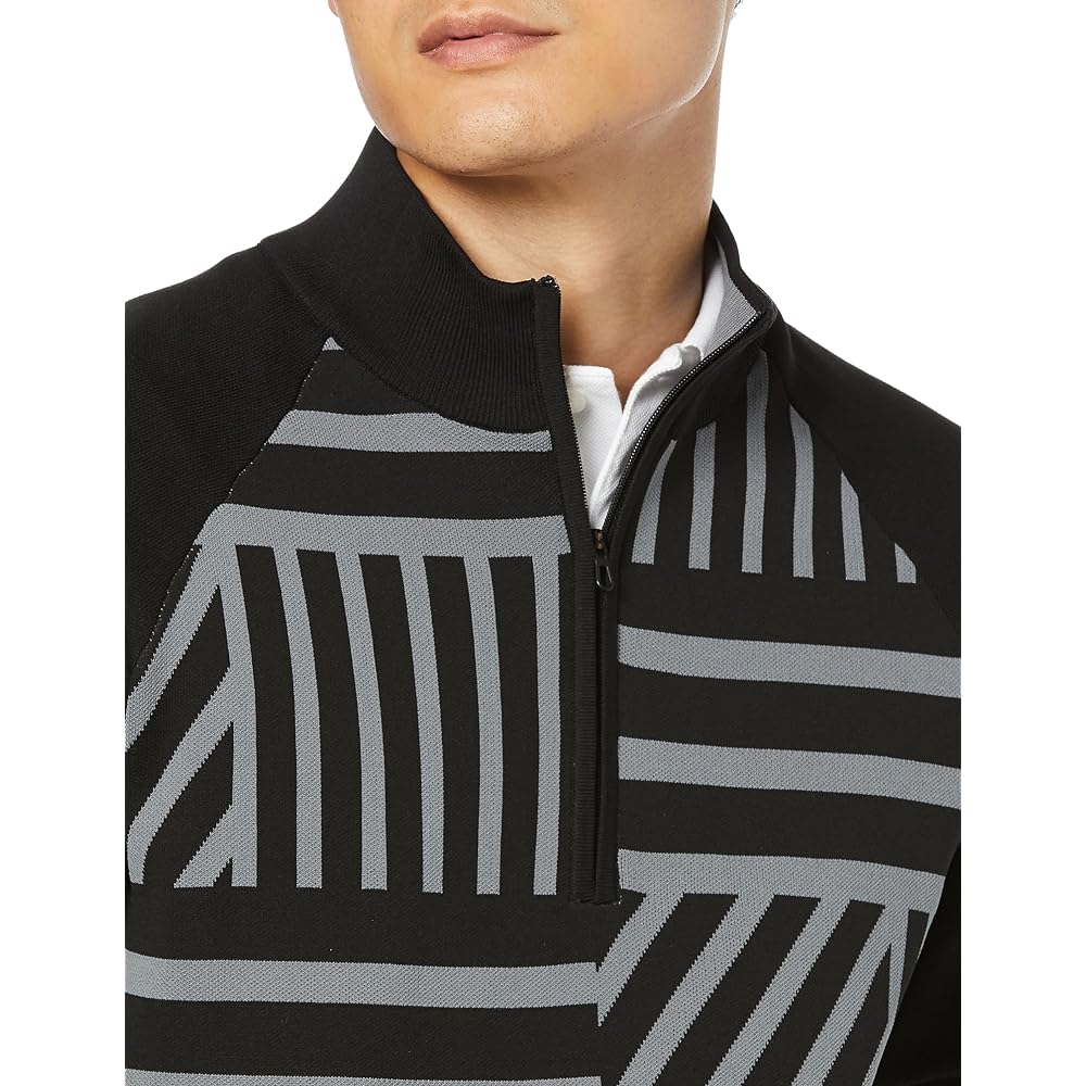 [SRIXON] Half Zip Sweater [Co-developed with Matsuyama Pro] Water repellent, light rain compatible, heat storage, lightweight, patterned, golf, RGMWJL02 Men's