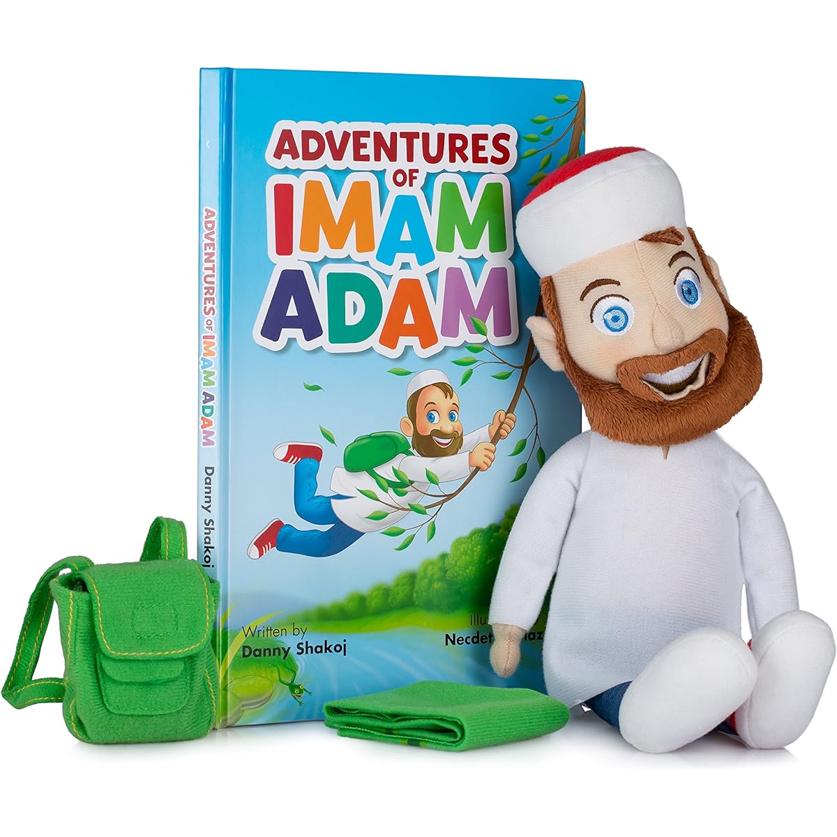 Adventures of Imam Adam Plush Hardcover Book with Detachable Bag and Prayer Rug