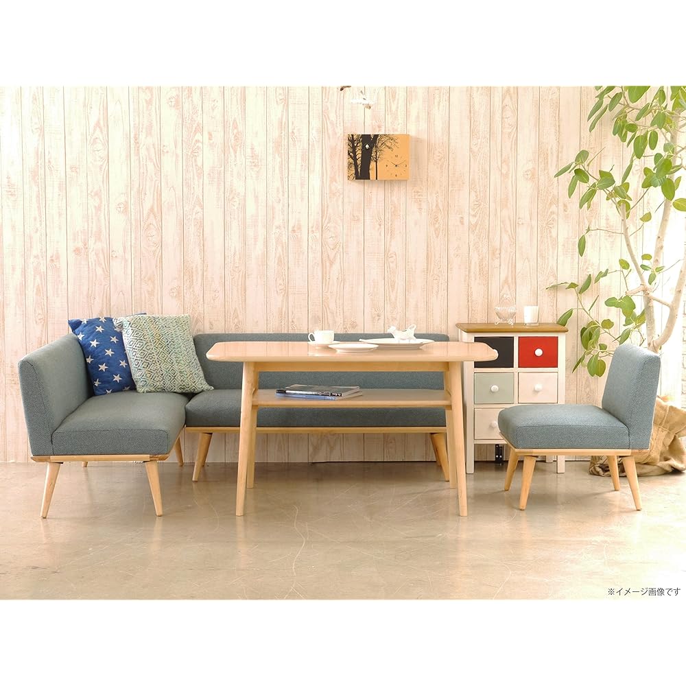 Okawa Furniture GART Sofa 1 seater Blue PURI (55cm width Material Cloth)