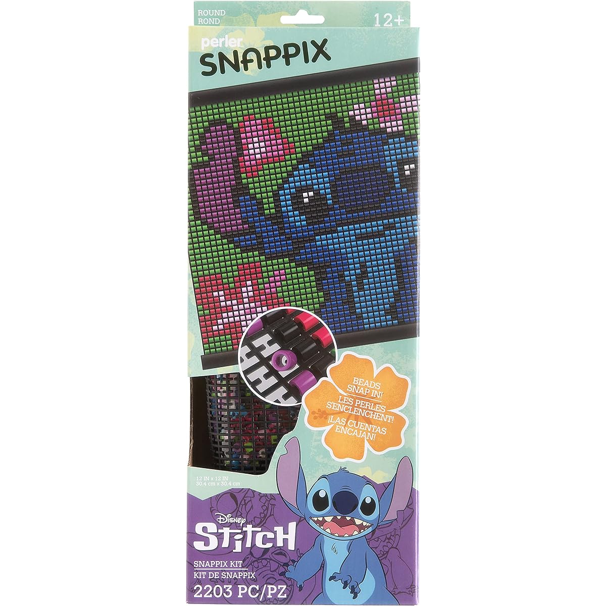 Perler Disney Lilo & Stitch Snap Bead Craft Kit, Multicolor, 2204 Pieces