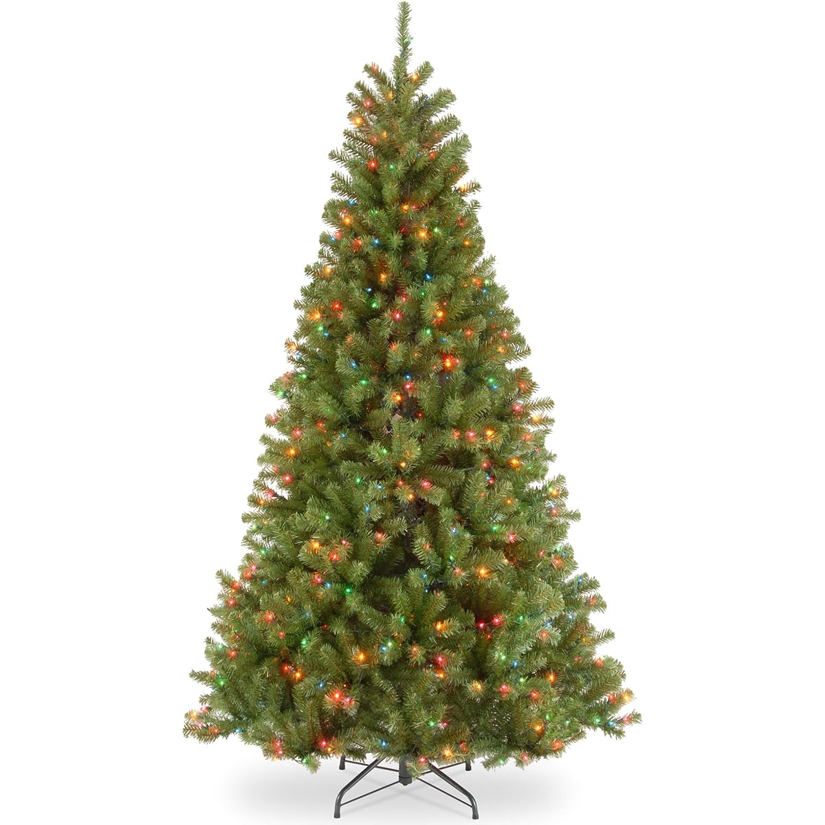 National Tree 7' North Valley Spruce Tree with 500 Multi-Colored Lights (NRV7-301-70) 7'