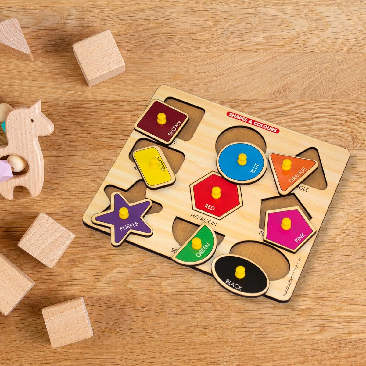 BuGBee Wooden Puzzle Games for Kids Number Alphabet Body Parts Fruits & Vegetables Puzzle Toys Ages 2-6 Preschool Education and Montessori Learning Jigsaw Puzzle Toy Gift Set