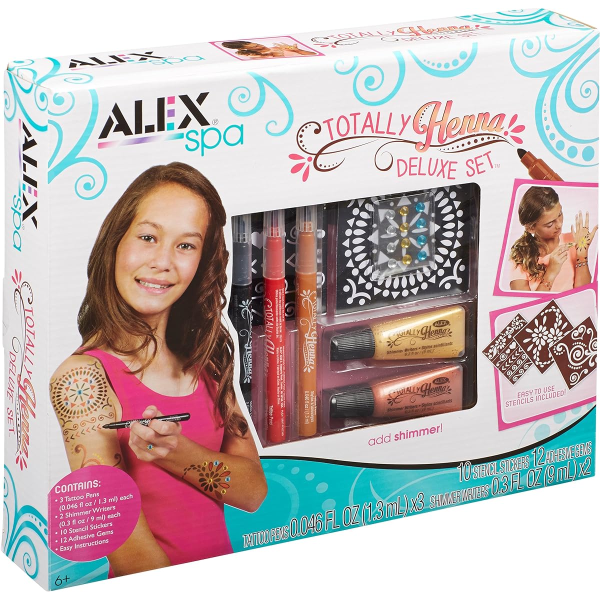 Alex Spa Totally Henna Deluxe Set Girls Fashion Activities