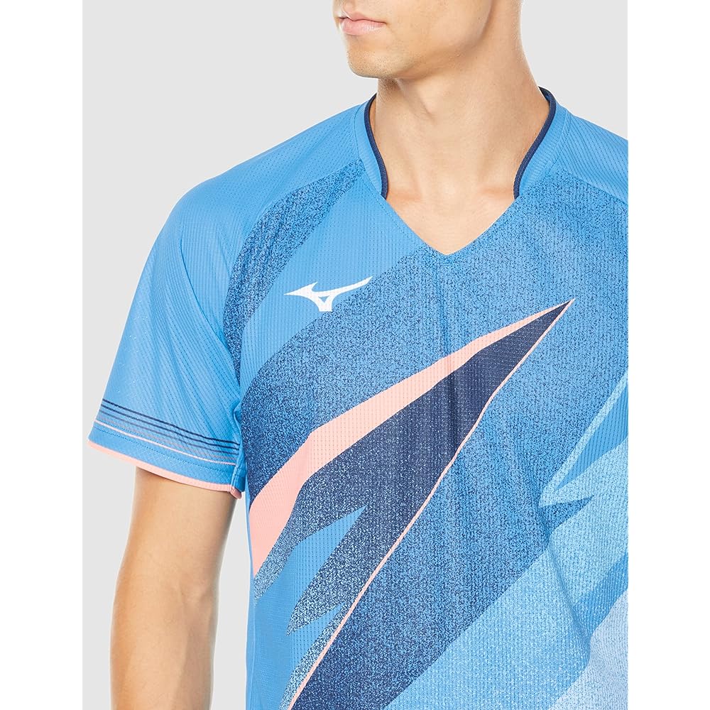 [Mizuno] Badminton Wear Dry Aeroflow Game Shirt Dynamotion Fit Highly Ventilated Stain Resistant x Antibacterial and Odor Resistant 72MA2501