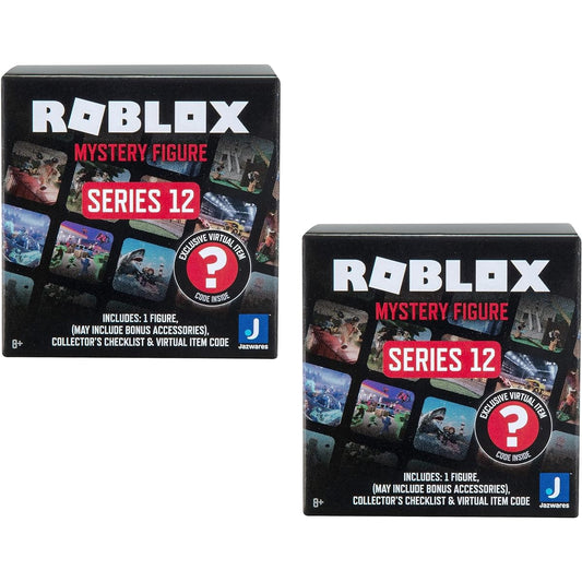 Roblox Action Figures Mystery Blind Box 2 Pack Series 12 Mix & Match Collectible Minifigures & Accessories with Exclusive Virtual Item Codes, Great Gift for Kids Ages 8+