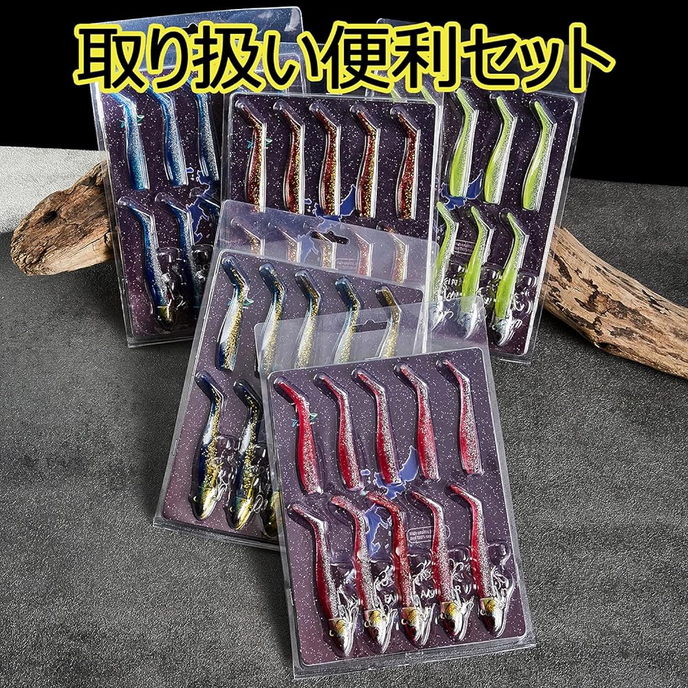[Seiran Lure] Sea Bass Lure Jig Head Worm 16g 22g 28g Set Shrimp Smell Shad Worm Fish Attracting Power