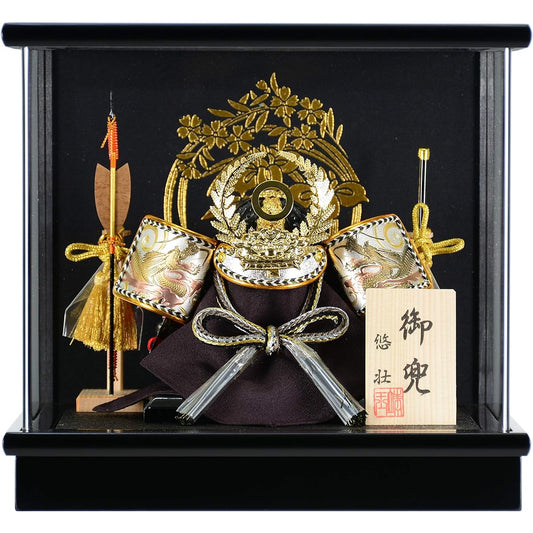 Satsuki Doll Yuso No. 5 Helmet Acrylic Case Decoration Compact Helmet Decoration (Silver Helmet/Black Iris)