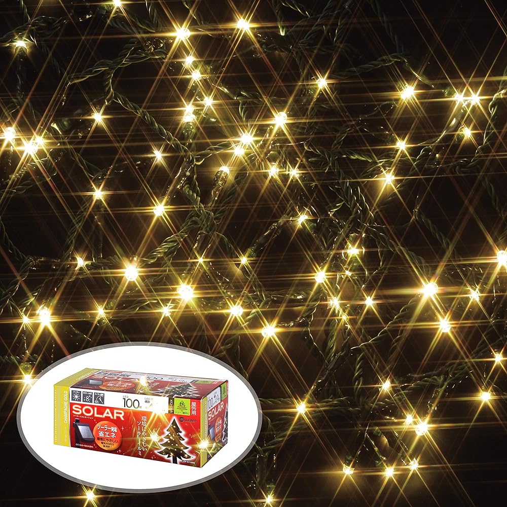 Takasho Solar Illumination 100 Bulbs White/Blue [LGI-ST100WB] Christmas Decoration Outdoor LED Lighting