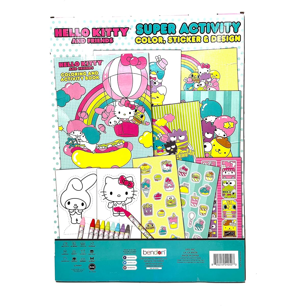 Hello Kitty Super Action Set for Kids Girls - Color/Sticker/Poster/Design Set