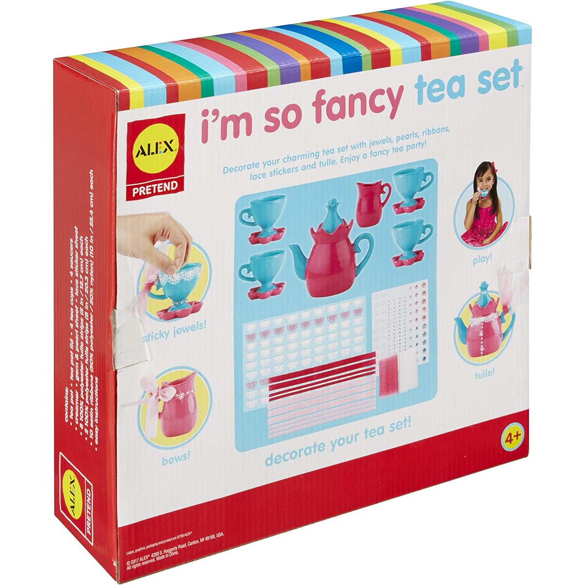 ALEX Toys Pretend I'm So Fancy Tea Set, Pink