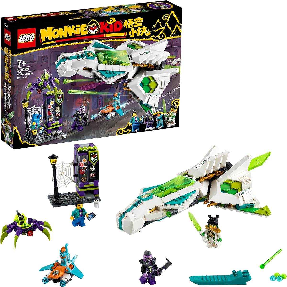 LEGO Monkie Kid White Dragon Horse Jet 80020