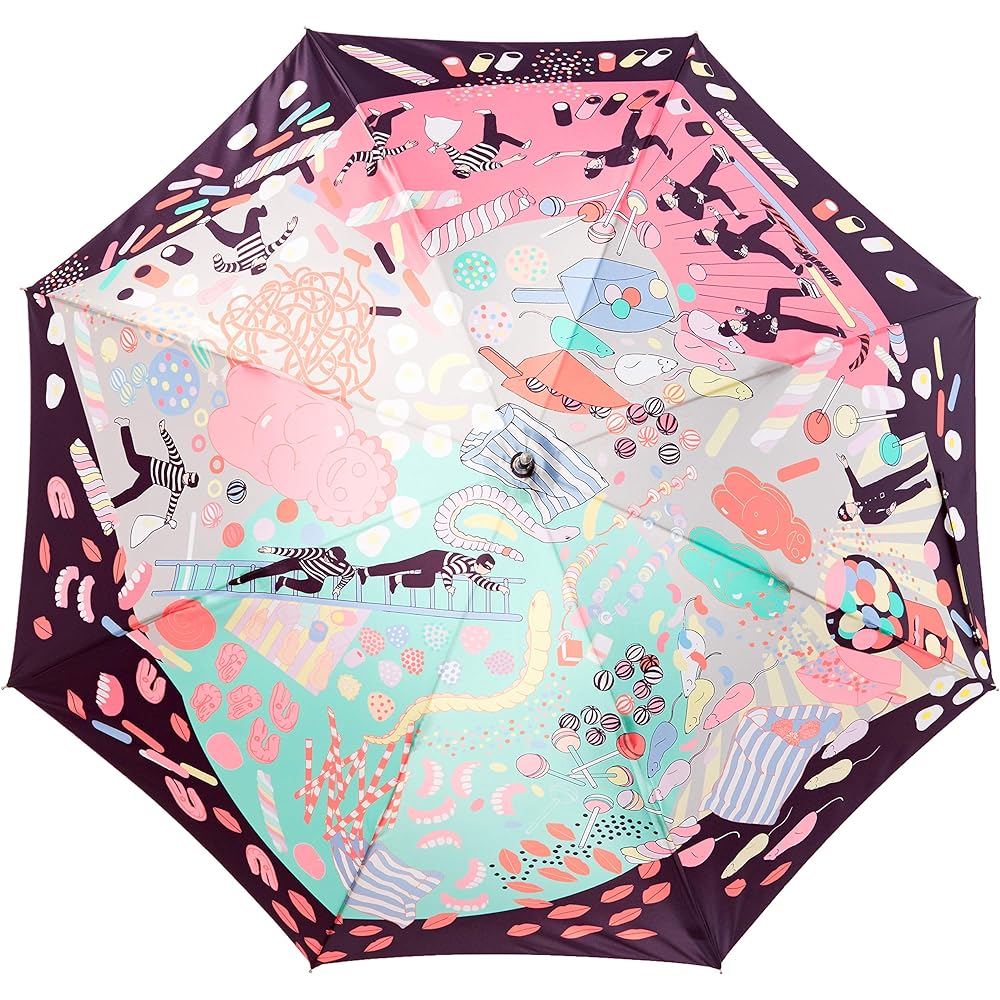 [Aurora] Long umbrella 1KB 11006 Women's dark purple FREE