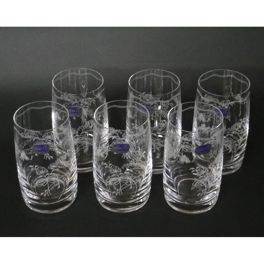 Bohemian Glass Tumbler “Blue Onion” CXB-181 (6)