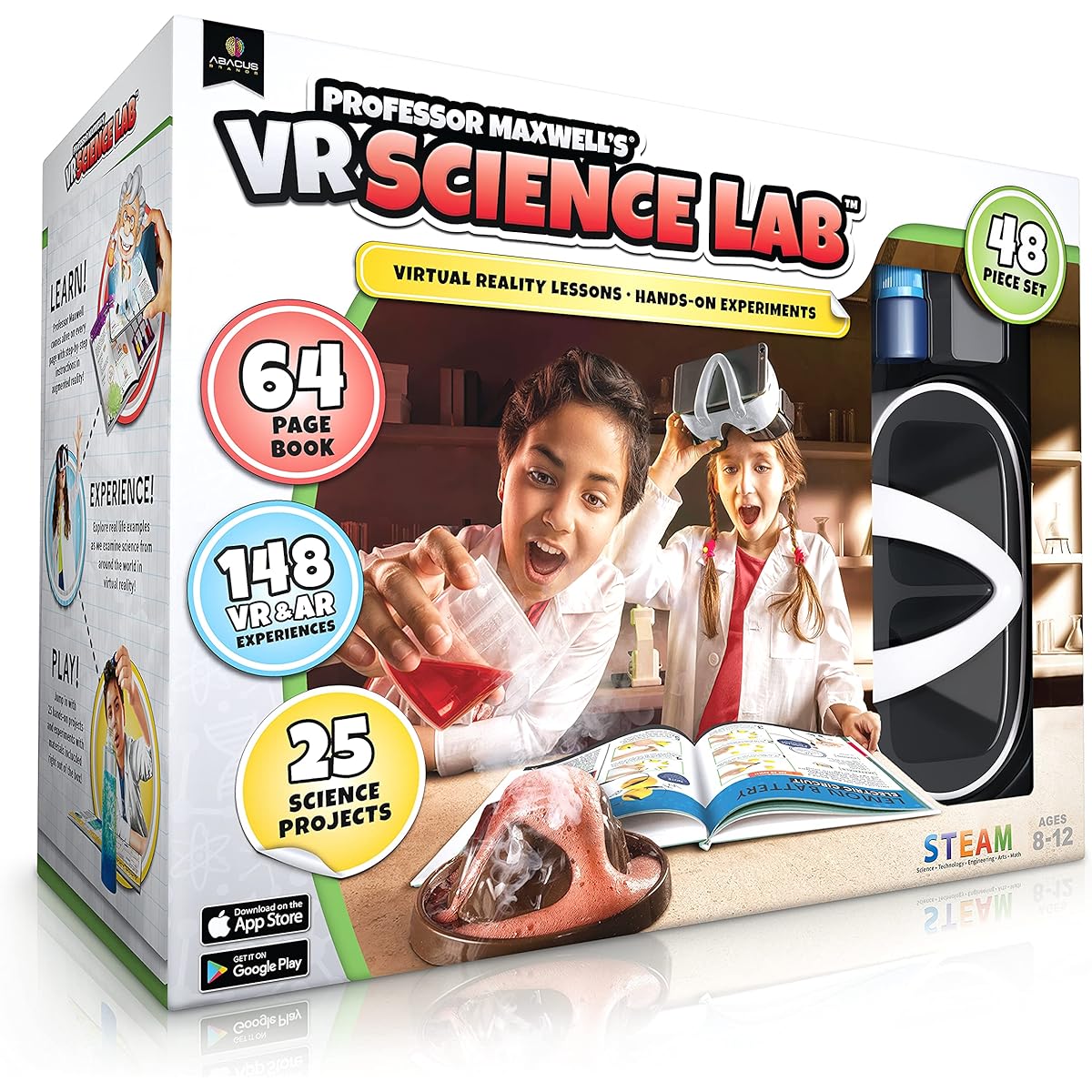Professor Maxwell VR Science Lab Virtual Reality Kids Science Kit Books and Interactive Learning Activities Set