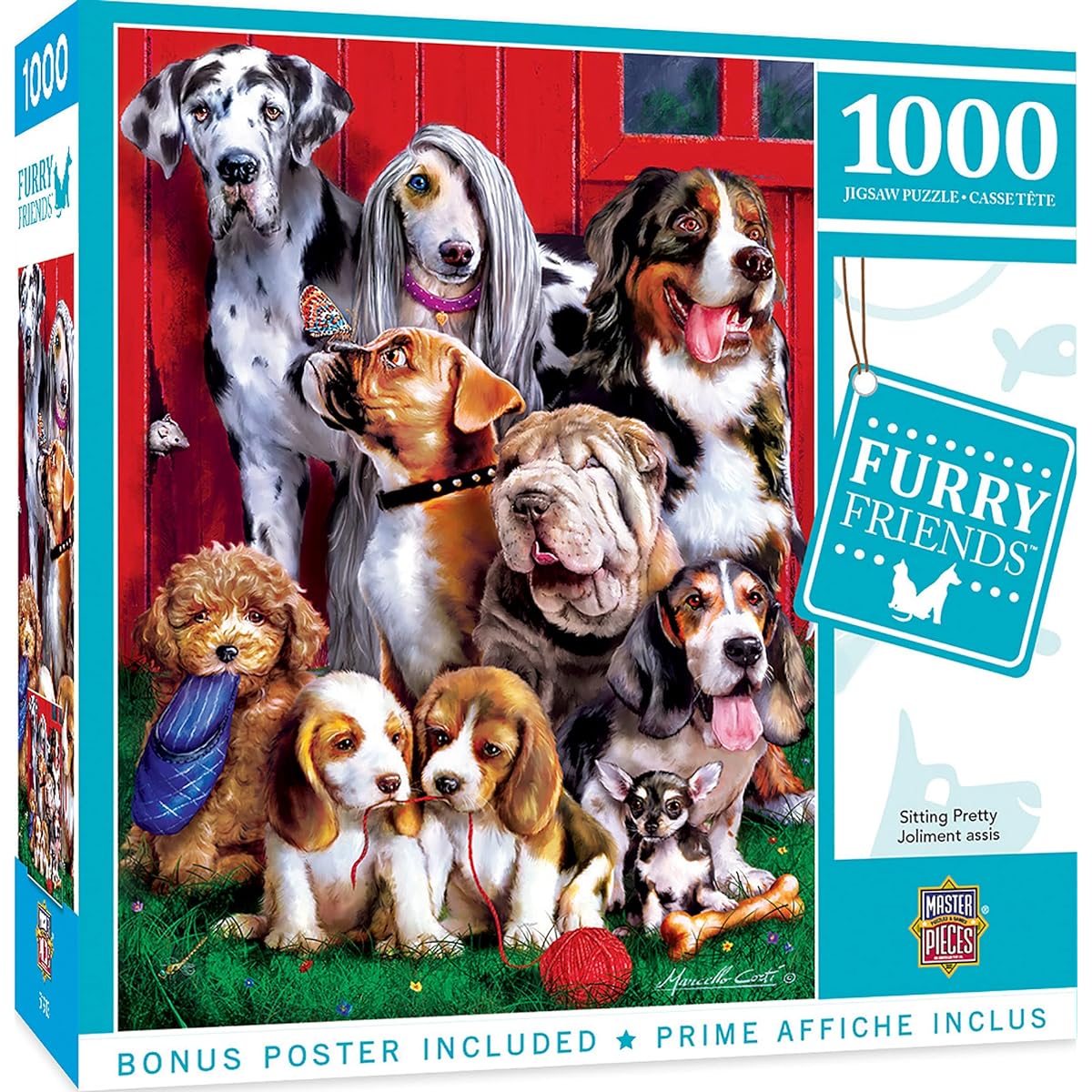 Masterpieces Jigsaw Puzzle 1000 Piece Fluffy Friends Cute Picture Sitting