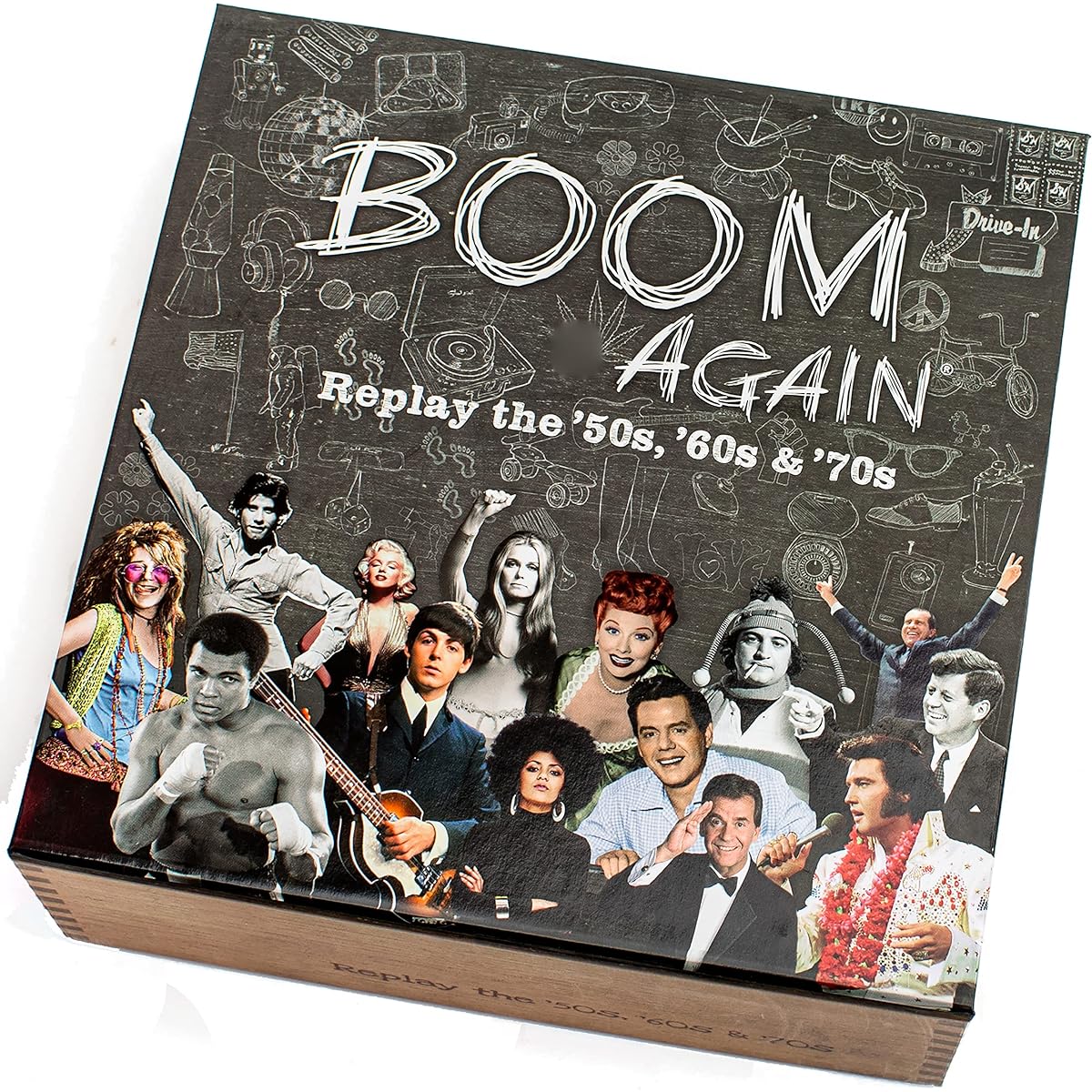 Boom Again Board Game | 50s, 60s, 70s Pop Culture & Music Trivia Game | Best Party Game for Baby Boomers & Seniors for Friends/Parents/Grandparents