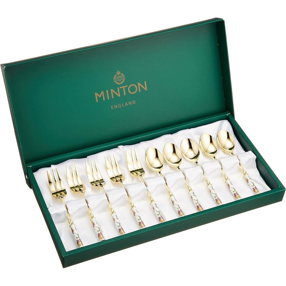 MINTON Haddon Hall (Short Handle) Teaspoon/Cake Fork 10pcs.Set Gold Specification HH004G