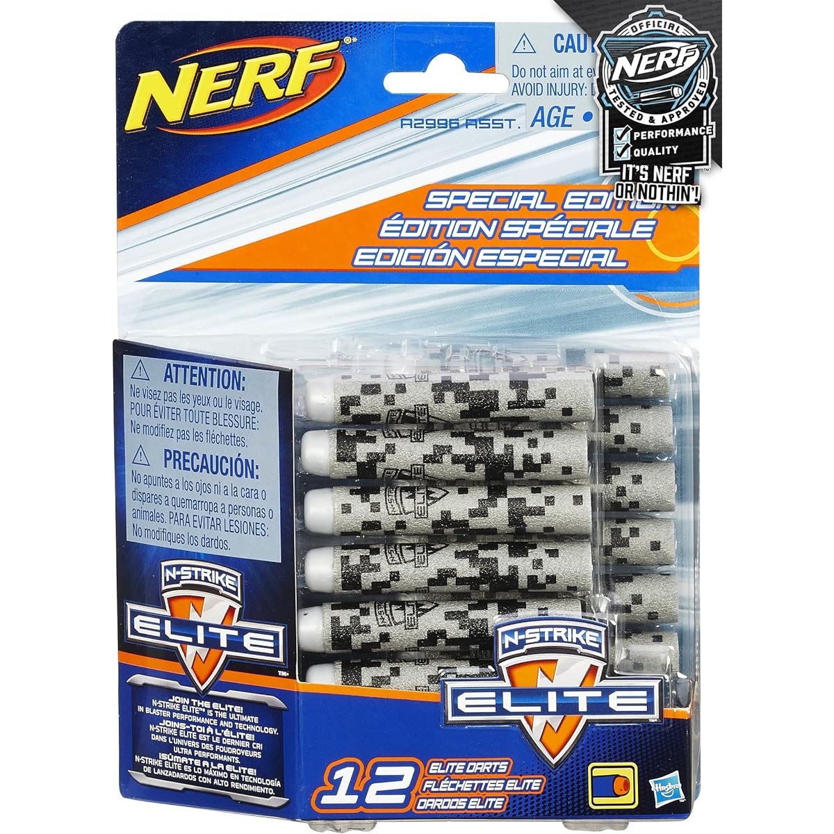 NERF Special Edition N-Strike Elite Darts - 12 Pack, Gray