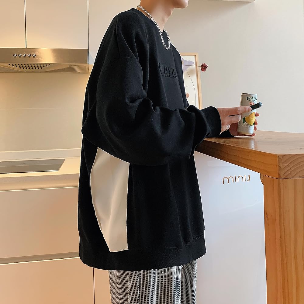 [ATCGAUG] Sweatshirt Sports Shirt, Men's, Long Sleeve, Men's Round Neck T-Shirt, Big Size, Sports Shirt, Casual, Comfortable, Loose, Pullover, Spring, Autumn, Winter Clothes, Men's Sports Shirt