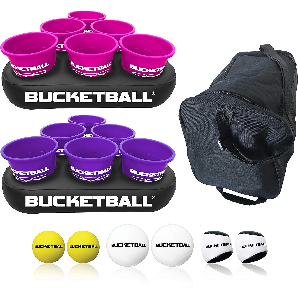 BucketBall - Team Color Edition - 12 Color Options - The Ultimate Tailgate Game - The Original Yard Pong Game