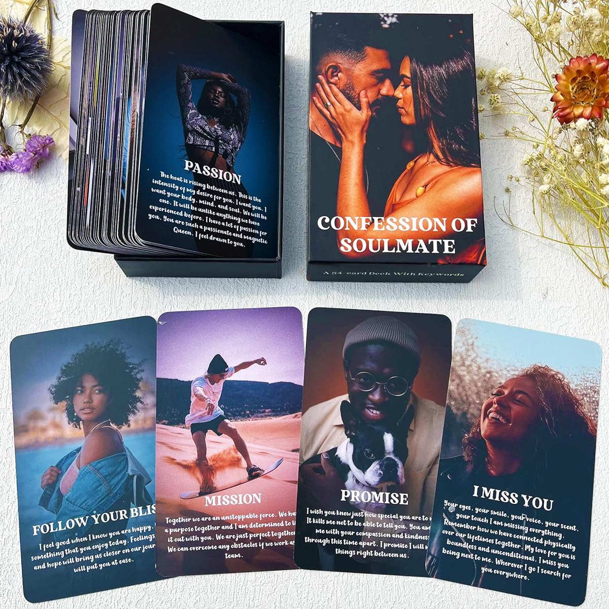 GZXINKE Love Oracle Cards African American Tarot Deck Twin Flame Reading Gain Clarity and Secret or Hidden Messages