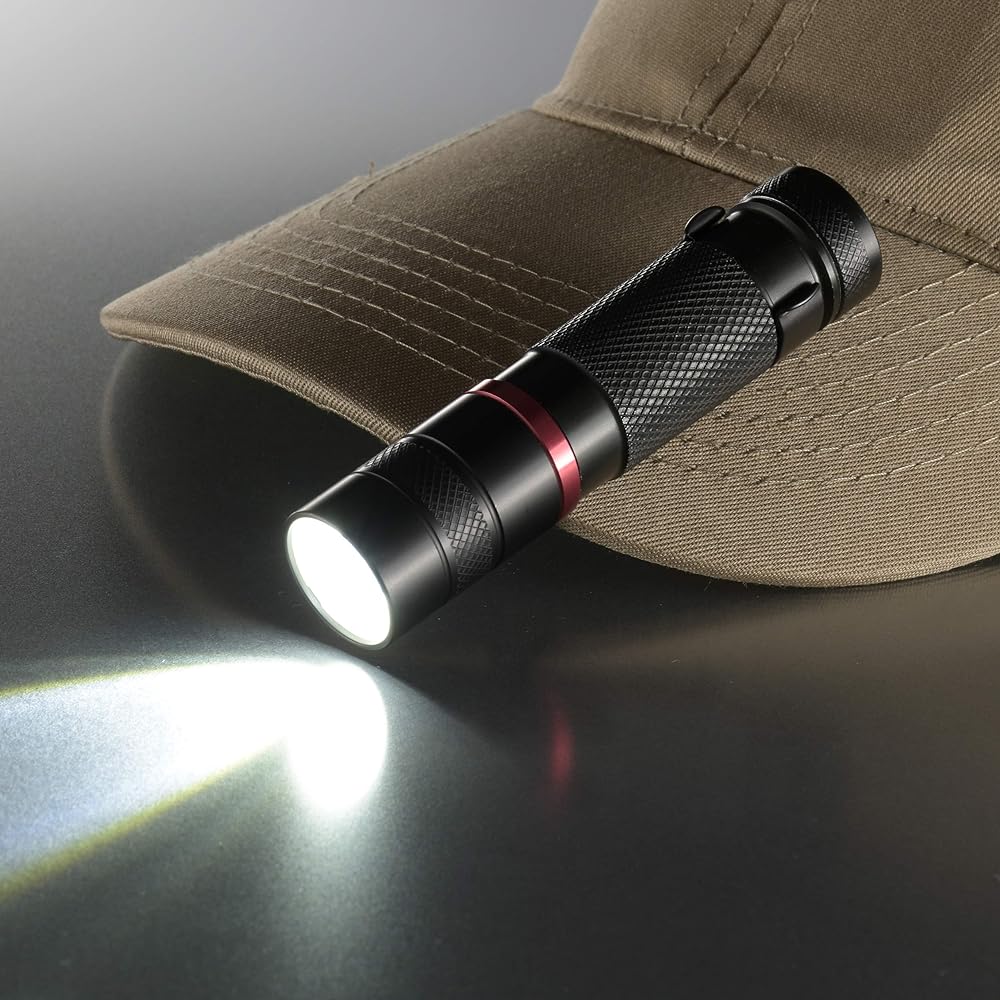 Ohm Electric [S-shaped clip included] LED zoom light, water resistant (135lm/AA size x 1 included/4.2 hours continuous lighting time) Black (approx.) Outer diameter 20x Total length 90mm LHA-CT3Z-K