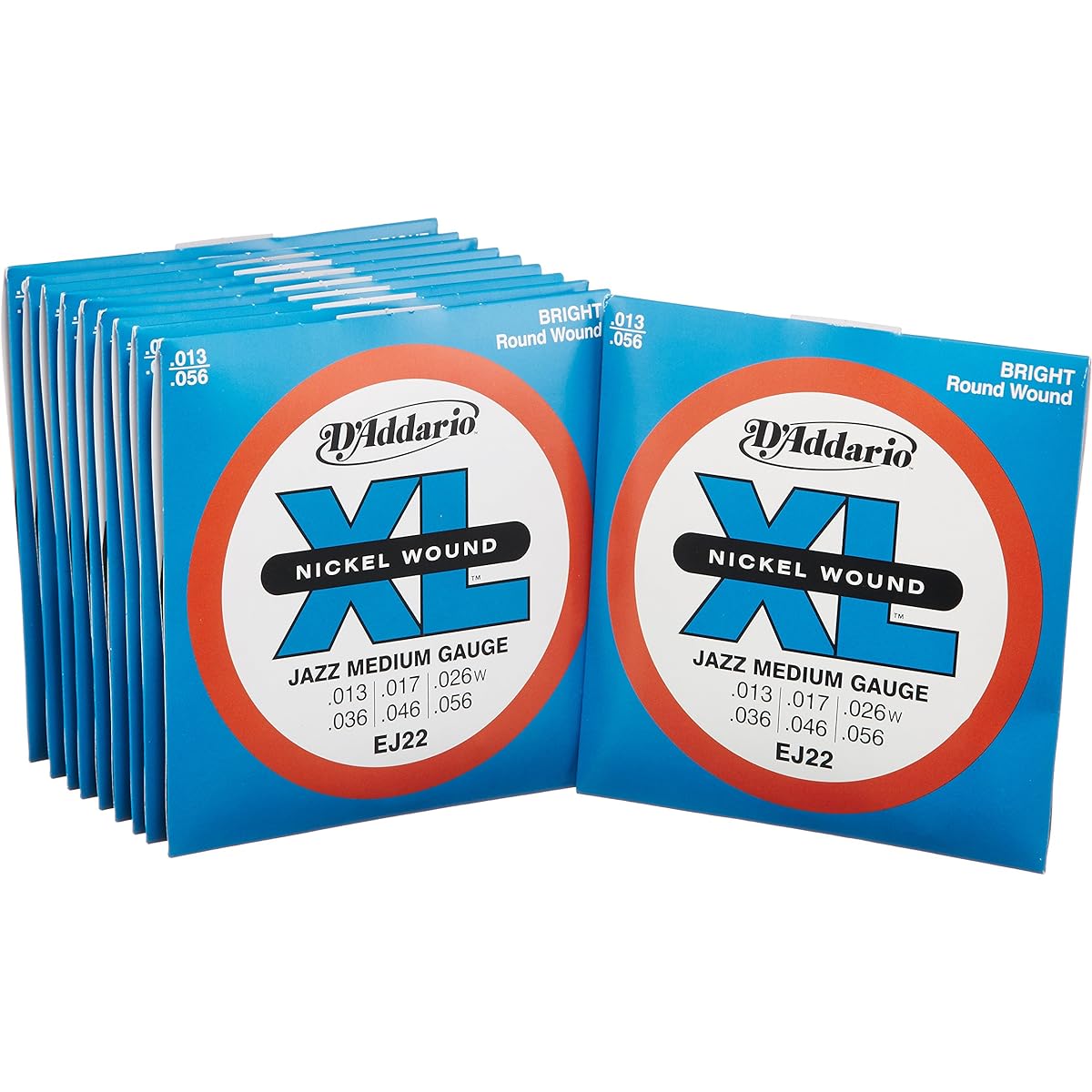 D'Addario Electric Guitar Strings Nickel Jazz Light .012-.052 EJ21 x 10 Set [Domestic Genuine Product]