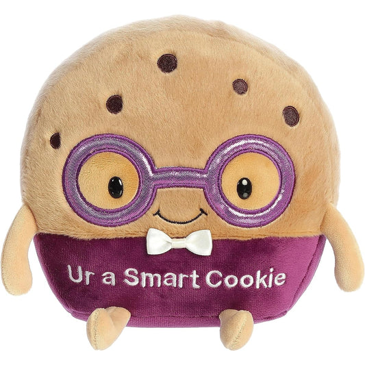 Aurora Witty JUST Sayin' Ur A Smart Cookie Stuffed Animal - Expressive Characters - Quirky Gift Ideas - Brown 8.5 Inches